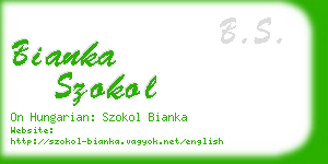 bianka szokol business card